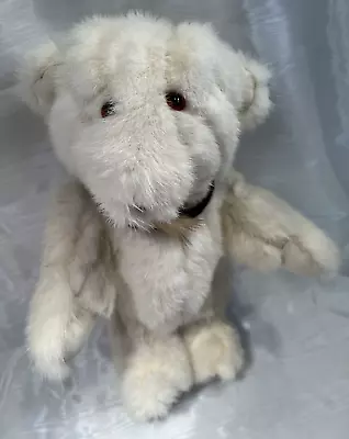 Hand Made 10  White Mink Fur Teddy Bear - Rotatable Suede Paws And Legs Signed • $52.25