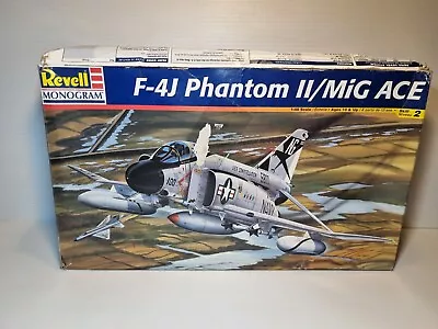 Monogram 1/48 F-4J PHANTOM II MiG ACE Plastic Model Kit 5813 NISB 1998 • $55