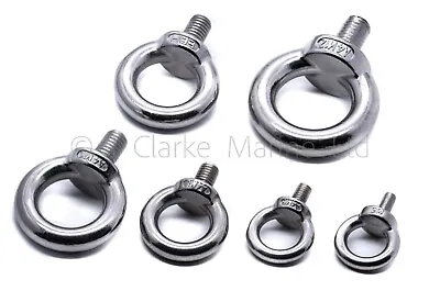 Stainless Steel Lifting Eye Bolt Bolts 316 A4 Marine Grade M5 M6 M8 M10 M12 580 • £4.67