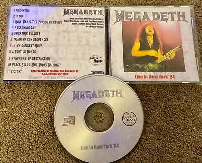 Megadeth “live In New York 1994” Cd • $10