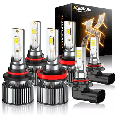 For Mazda CX-9 2007-2012 6X 6000K LED Headlight High Low + Fog Light Bulbs Combo • $67.99