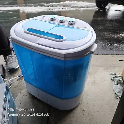 ZENY Blue 10lbs Mini Portable Twin Tub Washing Machine • $75