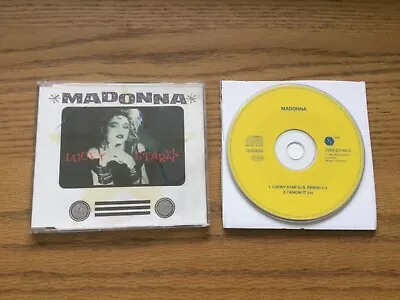Madonna “ Lucky Star “ Cd Single Us Remix German Yellow Sire Ex+ Cond Mega Rare • £29.99