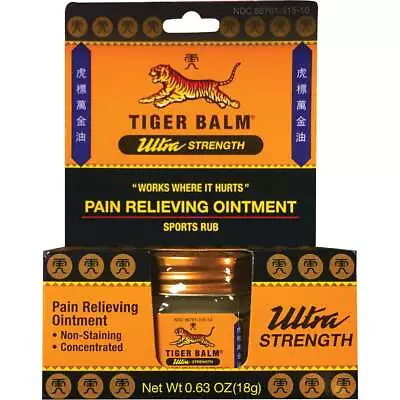 Tiger Balm 0.63 Oz. Ultra Strength Pain Relieving Ointment T-31510 Tiger Balm • $11.73