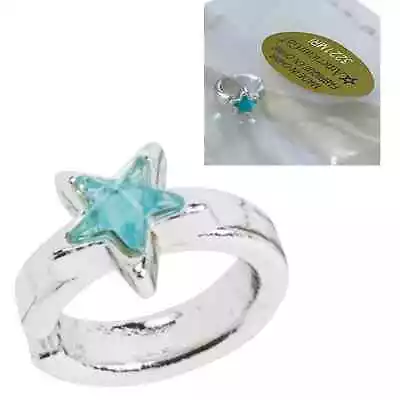 NEW American Girl DOLL RING Silver Blue Gemstone Star Saige Julie Kanani NIP! • $19.12