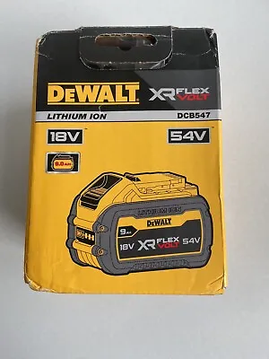 Dewalt Battery Lithium Ion DCB547 -XJ 18v / 54v XR FLEXVOLT 9.0ah Cordless. • £118