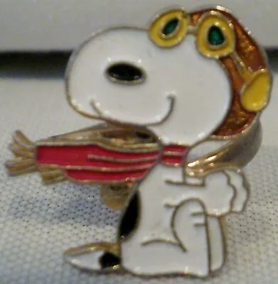 Vintage Aviva Peanuts Snoopy Flying Ace Adjustable Ring • $22.99