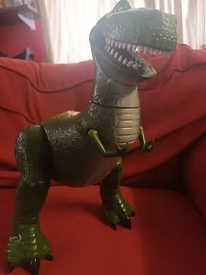 Disney Store Rex Toy Story Dinosaur Interactive Talking 13  Figure T Rex Green • £12