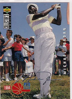 MICHAEL JORDAN Golf RARE INSERT Card AUTO SIGS Signature CHICAGO BULLS STAR • $56.59