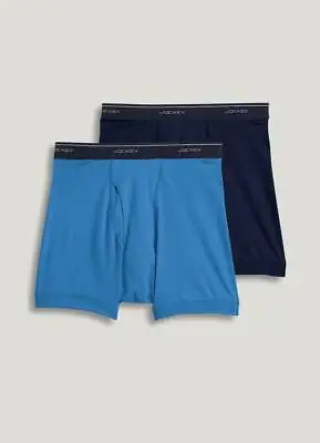 Big And Tall Jockey Classic Boxer Briefs Stay New Technology 2 Pieces • $13.99