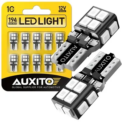 AUXITO T10 194 LED Bulbs Instrument Gauge Cluster Dash Light Canbus Blue 10Pcs • $14.99