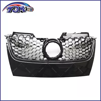 New For 06-09 VW MK5 JETTA/GLI/GTI Badgeless Hex Mesh Grille - All Glossy Black • $50.82