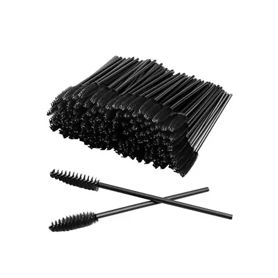 100Pcs Disposable Eyelash Mascara Brushes For Eye Lashes Extension Eyebrow Black • $3.99