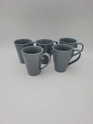 Set Of 5 Mikasa Italian Countryside Accents Coffee Mugs Cups Blue Discontinued • $24.99