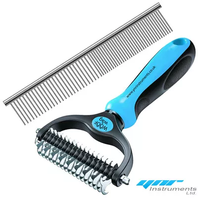 £7.99 • Buy Grooming Dog Cat Comb Removes Under Coat Rake Dematting Comb Pet Care Brush Tool