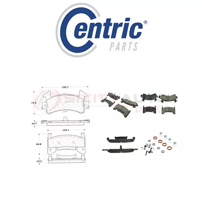 Centric Posi Quiet Metallic Brake Pads W Shims For 1983-1994 Chevrolet S10 Ty • $48.15