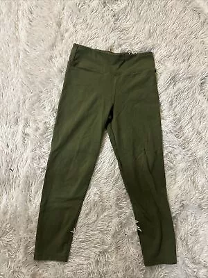 J Crew Cropped Leggings Green Small High Rise 21” Inseam • $9.29