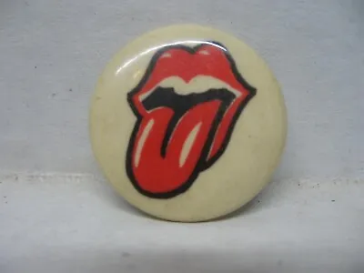 Vintage Late 1970s Rolling Stones Lips Tongue Pin Button - MISSING PIN • $12.95