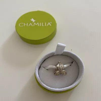 CHAMILIA Silver 925 CINDERELLA Pumkin Carriage Coach Bracelet Charm - Box • £16.50