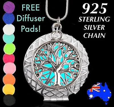 $8.50 • Buy Tree Of Life Aromatherapy Essential Oil Diffuser 925 Sterling Silver Necklace 