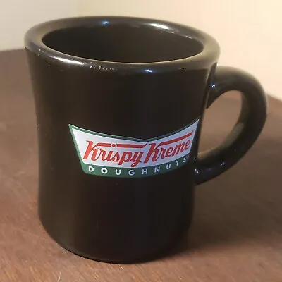 New Krispy Kreme Donuts Heavy Duty Diner Style Coffee Mug Cup Black Retro Design • $11.99