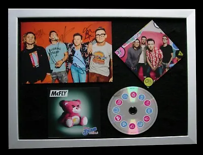 McFLY+SIGNED+TOP QUALITY FRAMED+YOUNG DUMB THRILLS=100% GENUINE+FAST GLOBAL SHIP • £79.95