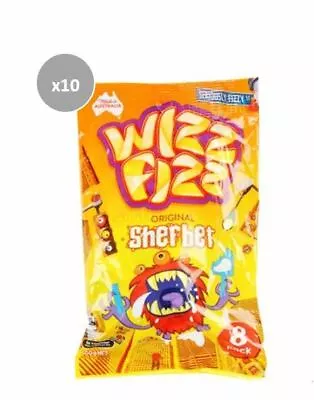 900842 10 X 12G PACKET WIZZ FIZZ ORIGINAL SHERBET SERIOUSLY FIZZY LOLLY CANDY • $7.50