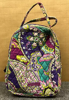 Vera Bradley Lined Lunch Bag Womens Quilted Zippered Multicolor Paisley • $5