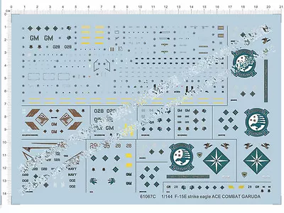 1/144 F-15E Strike Eagle Garuda Model Kit Water Decal • $10.58