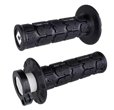 ODI MX V2 ROGUE Lock-On Grips (2&4-Stroke) Motocross -BLACK/BLACK- Made In USA • $27.95