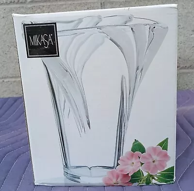 Mikasa Swing Frost Vase 8  New In Box SA 331/620 New Old Stock Vintage • $34.95