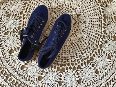 £14.99 • Buy Matalan Navy Lace-up Espadrille Shoes Size 6 Brand New