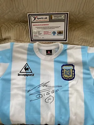 Diego Maradona Signed / Autographed  Argentina Team Jersey  COA  UK  Sports • $2700