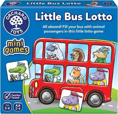 £6.49 • Buy Orchard Toys Little Bus Lotto Mini Game Small Compact Portable Kids Age 3 Years