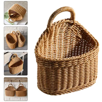 £10.96 • Buy Egg Basket Hanging Wicker Basket Ornament Storage Bin