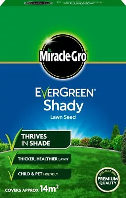 Miracle-Gro Shady Lawn Grass Seed Thrives In Shade Thicker Lawn Covers 14m2 420g • £9.99