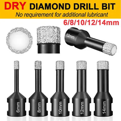 £19.65 • Buy M14 Dry Diamond Core Drill Bits 6-14mm Porcelain Granite Tile Glass Hole Cutter