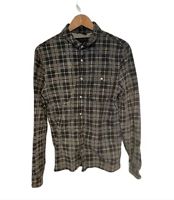 All Saints Alchemy Leather Plaid Suede Unique Grey Shirt / Jacket M Allsaints • £110