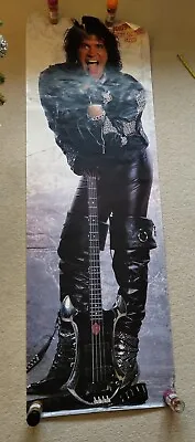 £8 • Buy Kiss Vintage Gene Simmons Massive Full Size Door Poster Kerrang 1988 Ripped
