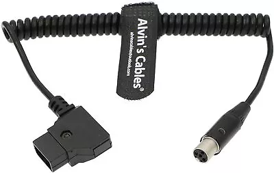 Mini XLR 4 Pin Female To D Tap Coiled Power Cable For ARRI RED 12V TV Logic  • £24.99