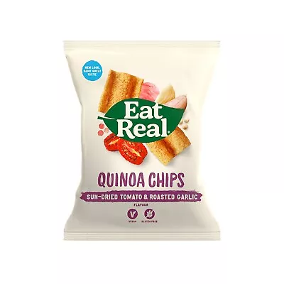 24 X 22g Eat Real Quinoa Chips Sundried Tomato & Roasted Garlic • £19.99