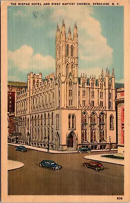 Postcard Syracuse New York Mizpah Hotel And First Baptist Church Circa 1930s • $3.88