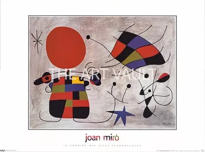 Joan Miro Abstract Print Le Sourire Des Ailes Flamboyantes  24x18 In • $29.98
