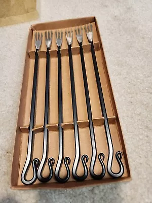 Vintage Williams Sonoma  9.5  Fondue Forks Stainless Steel 6pc Set • $35