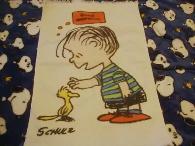 Vintage PEANUTS Gang Hand Towel Linus & Woodstock Charles M Schulz Collectible! • $17.50