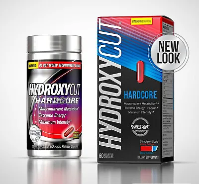 Hydroxycut Hardcore Fat Burn Weight Loss Energy Supp 60 Ct. Exp.08/2026 • $24.95
