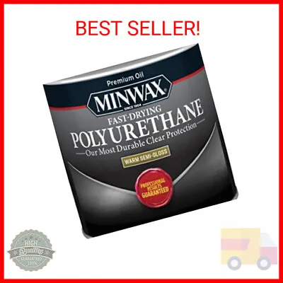 Minwax Fast Drying Polyurethane Protective Wood Finish Clear Semi-Gloss ½ Pint • $14.56