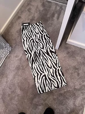 Zebra Print Midi Skirt Size 6 BNWT • £5