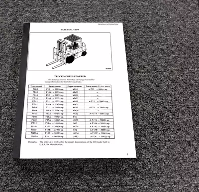 Mitsubishi FD15 Forklift Chassis & Mast Shop Service Repair Manual 52470-Up • $209.30