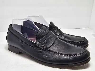 H.S. Trask Penny Loafers Men's Size 10 Black Leather Slip-on Shoes • $49.99